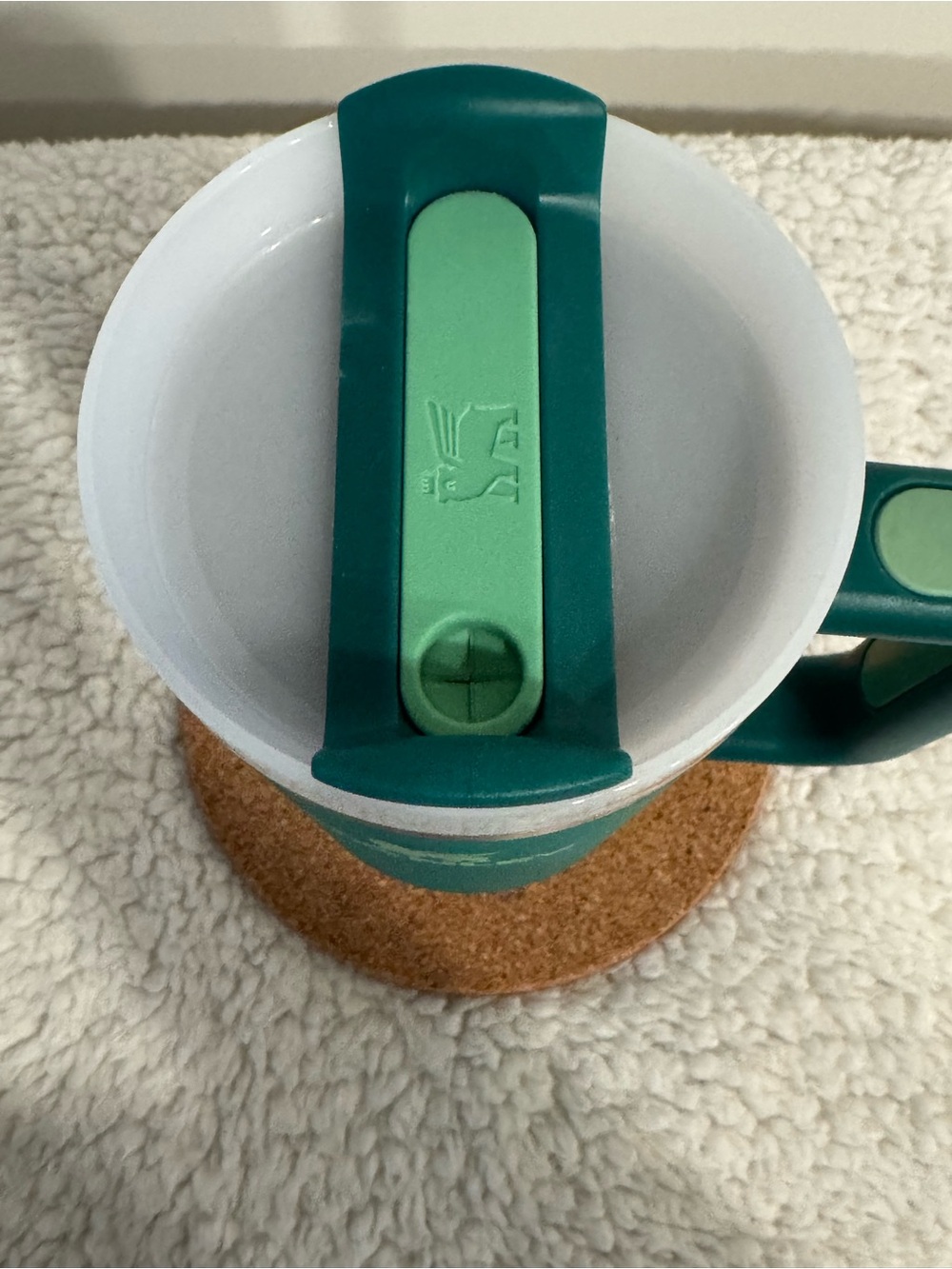 30 oz Stanley Teal Travel Mug with Handle - Insulated Hot & Cold - Picture 4 of 4